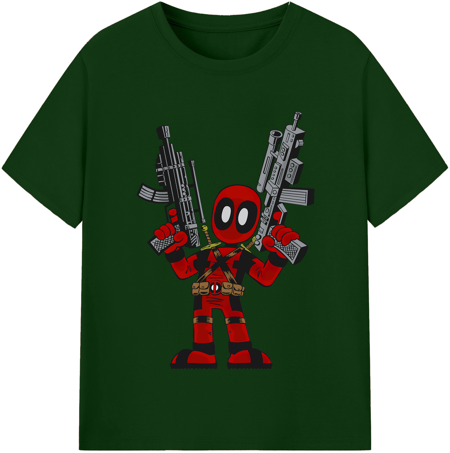 （画像用） Deadpool デッドプール 綿100％半袖Tシャツ（フロントプリント）